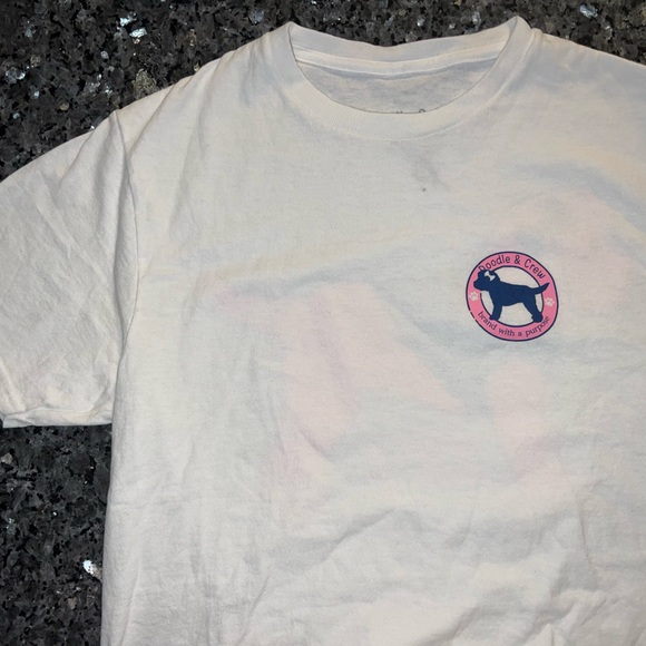 Doodle & Crew White and Pink Graphic Short Sleeve T-Shirt - Picture 3 of 8